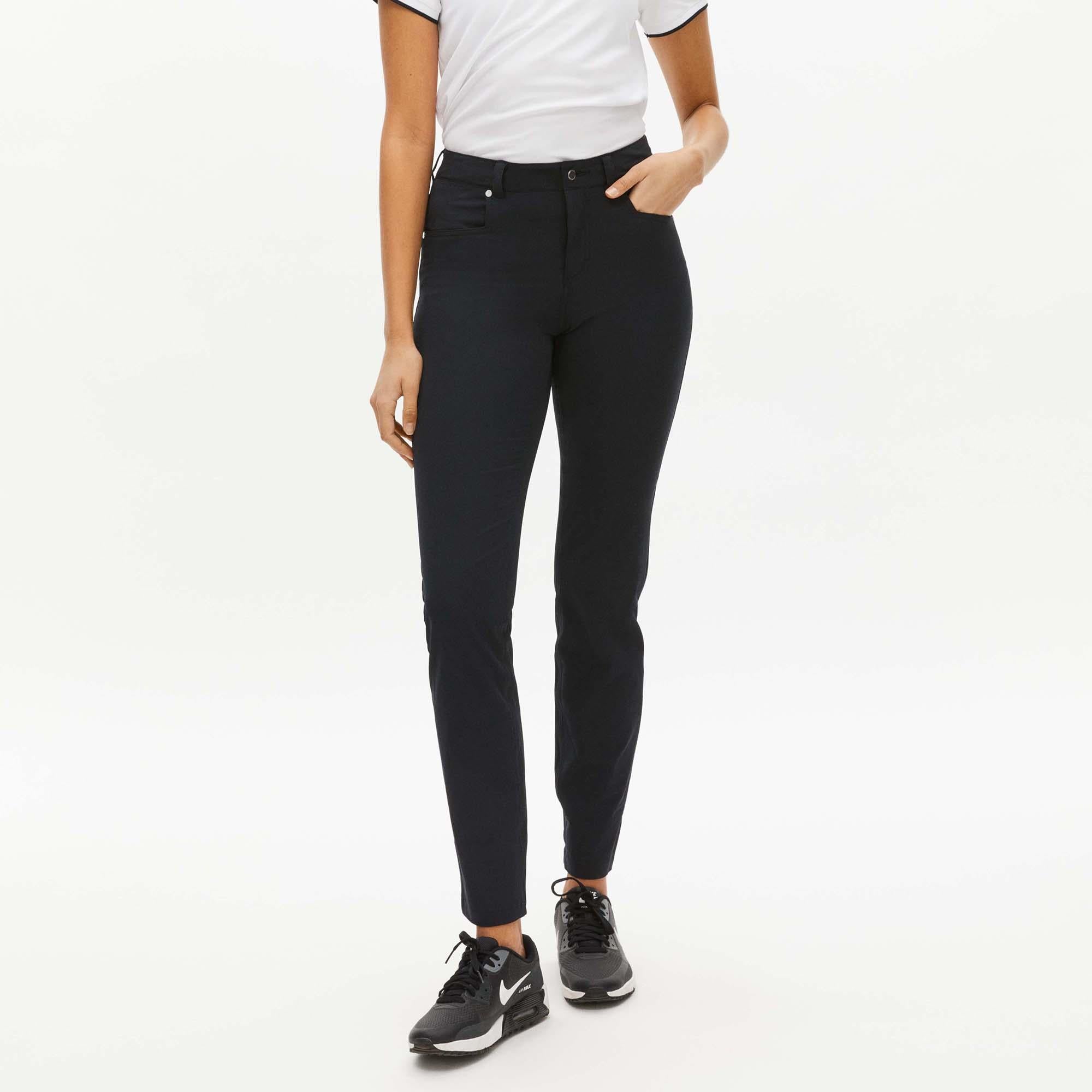 Rohnisch Chie Comfort Stretch Ladies Golf Pants 30 Inch Leg Black